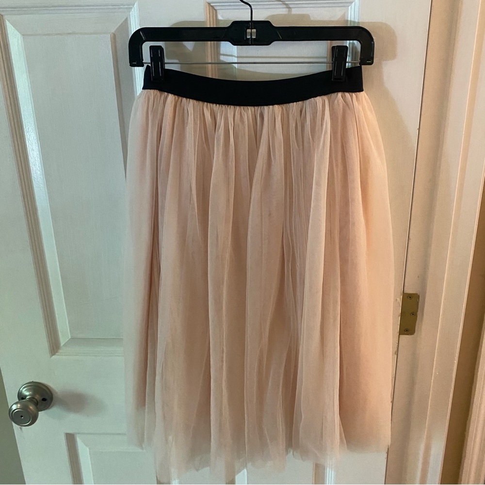 Abercrombie & Fitch Pink Tulle Midi Skirt